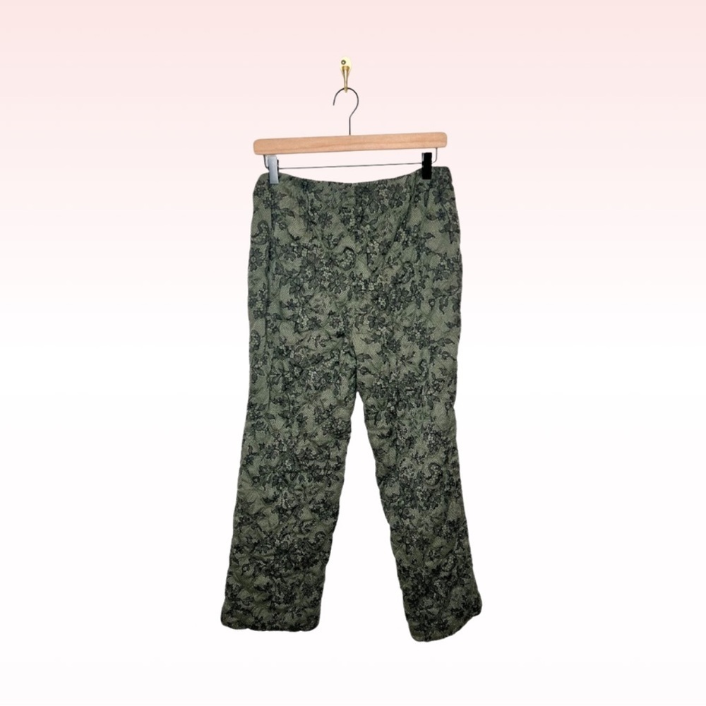 Nwt ANTHROPOLOGIE | MARRAKECH olive lace quilted puff pants (Sz S)